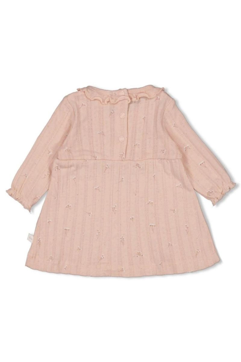Feetje Jurk Pointelle Rib AOP Delicate Flower Lichtroze