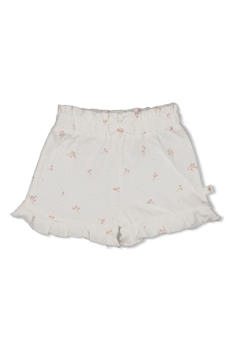 Feetje Short Crinkle Ruches AOP Delicate Flower Offwhite