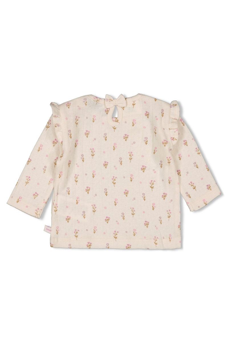Feetje Longsleeve Pointelle Rib AOP Flower Ranch Offwhite