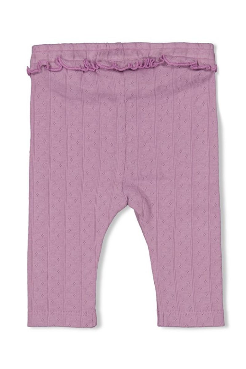 Feetje Legging Pointelle Rib Flower Ranch Violet
