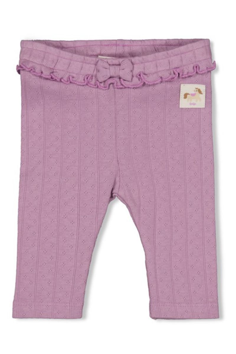 Feetje Legging Pointelle Rib Flower Ranch Violet