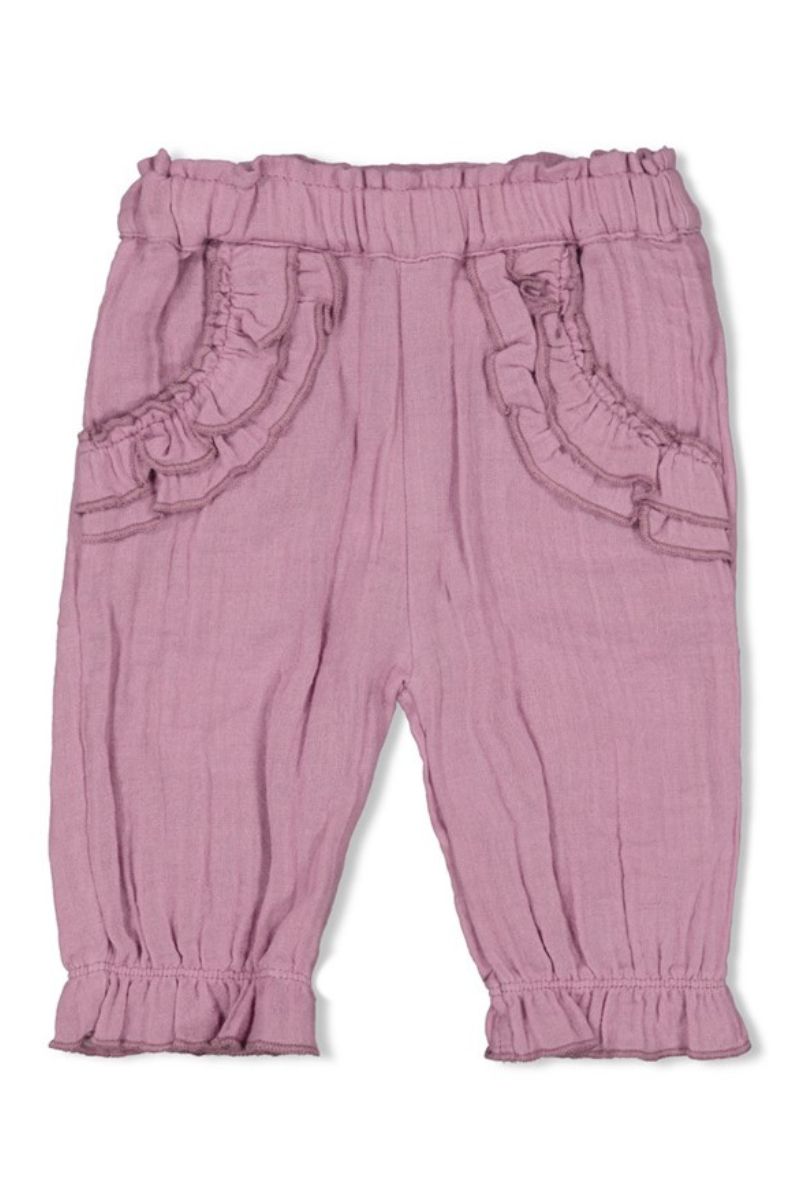 Feetje Broek Mousseline Flower Ranch Violet