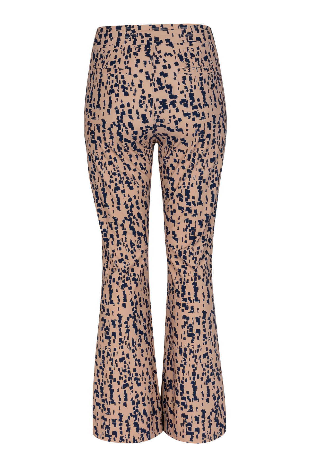 Studio Anneloes Flair Drawstring Block Trousers Latte/Dark Blue