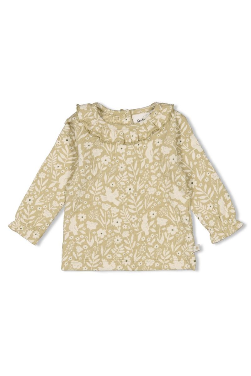 Feetje Longsleeve Crinkle AOP Let Your Dreams Blossom Groen