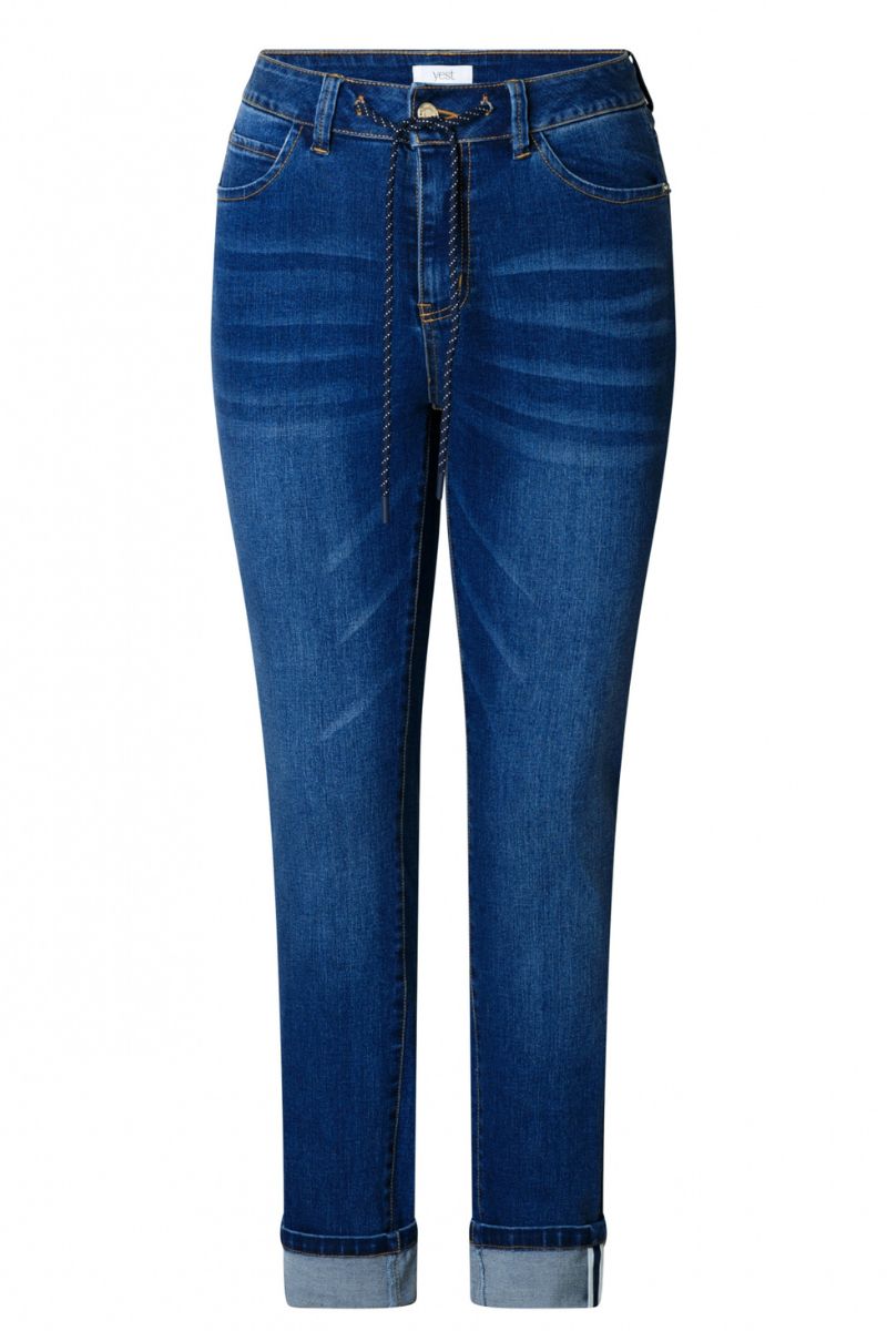 Yest Rima Essential Jeans Denim Stone Wash Blue