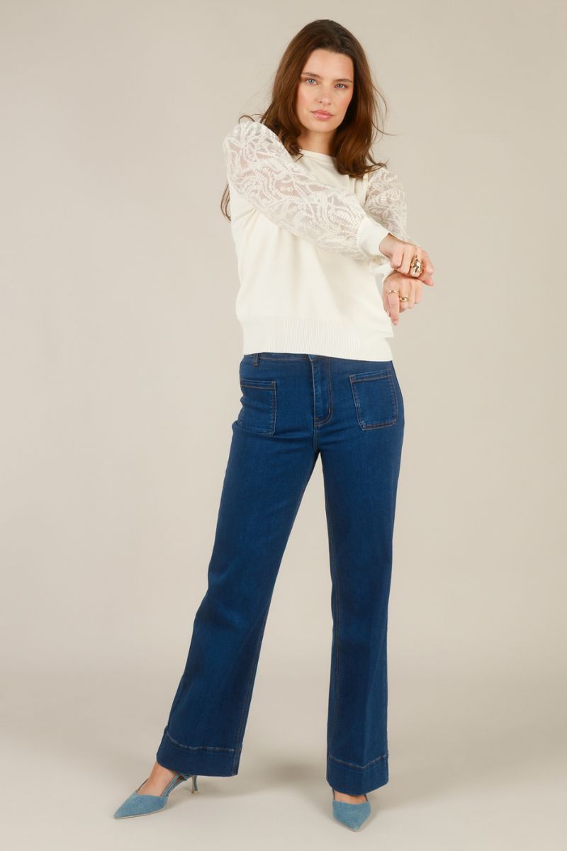 Yest Ilarie Top Antique White