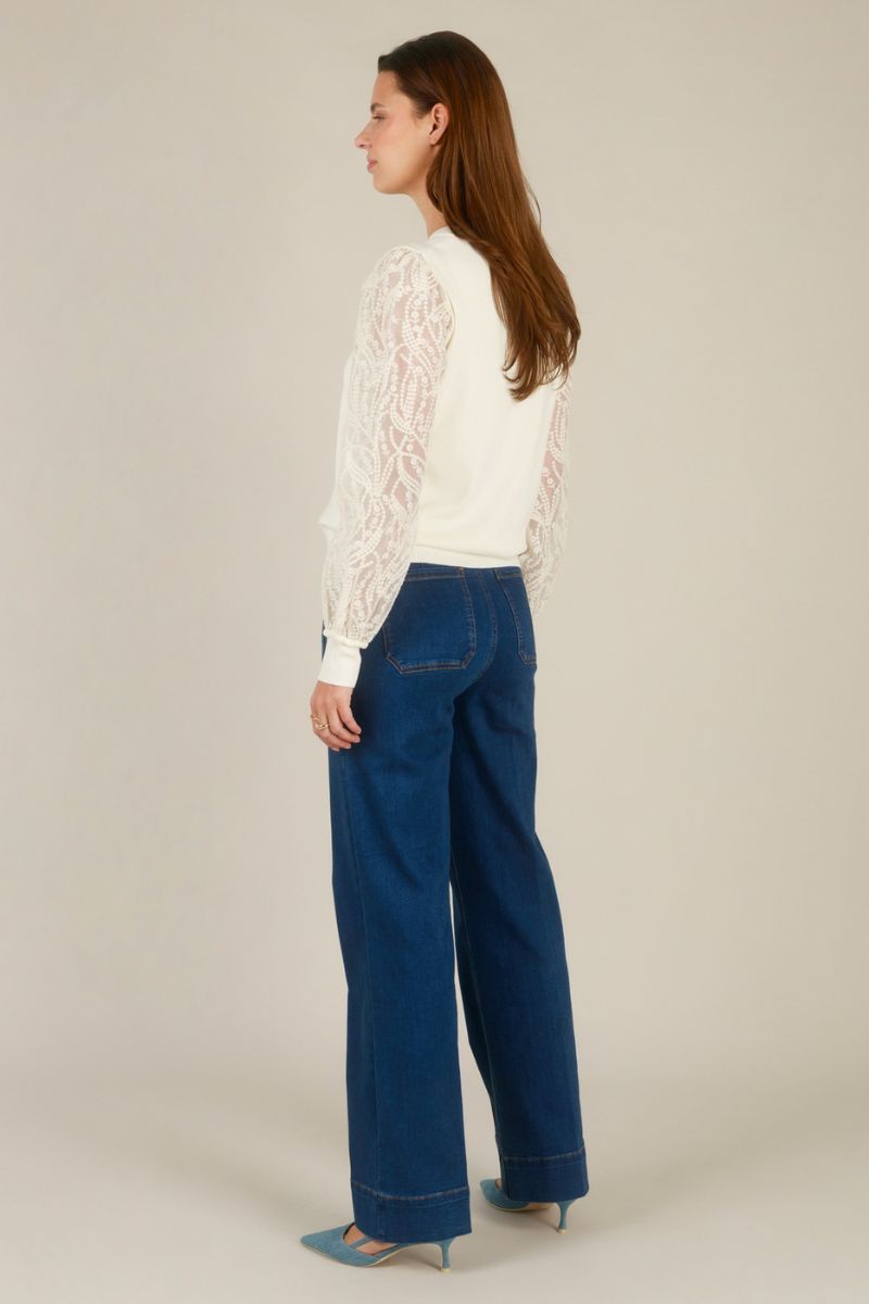 Yest Ilarie Top Antique White