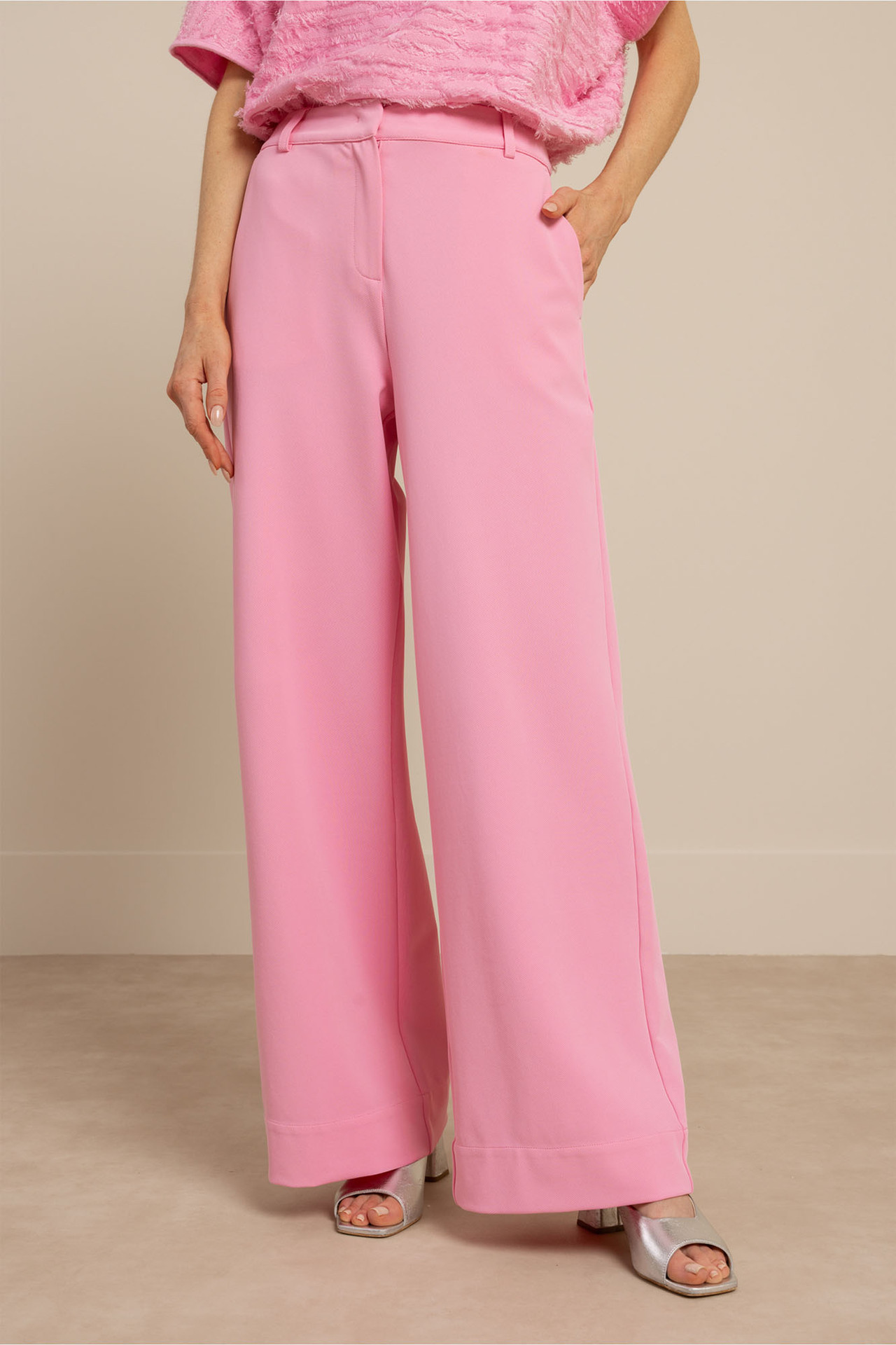 Studio Anneloes Luz Twill Trousers Pop Pink