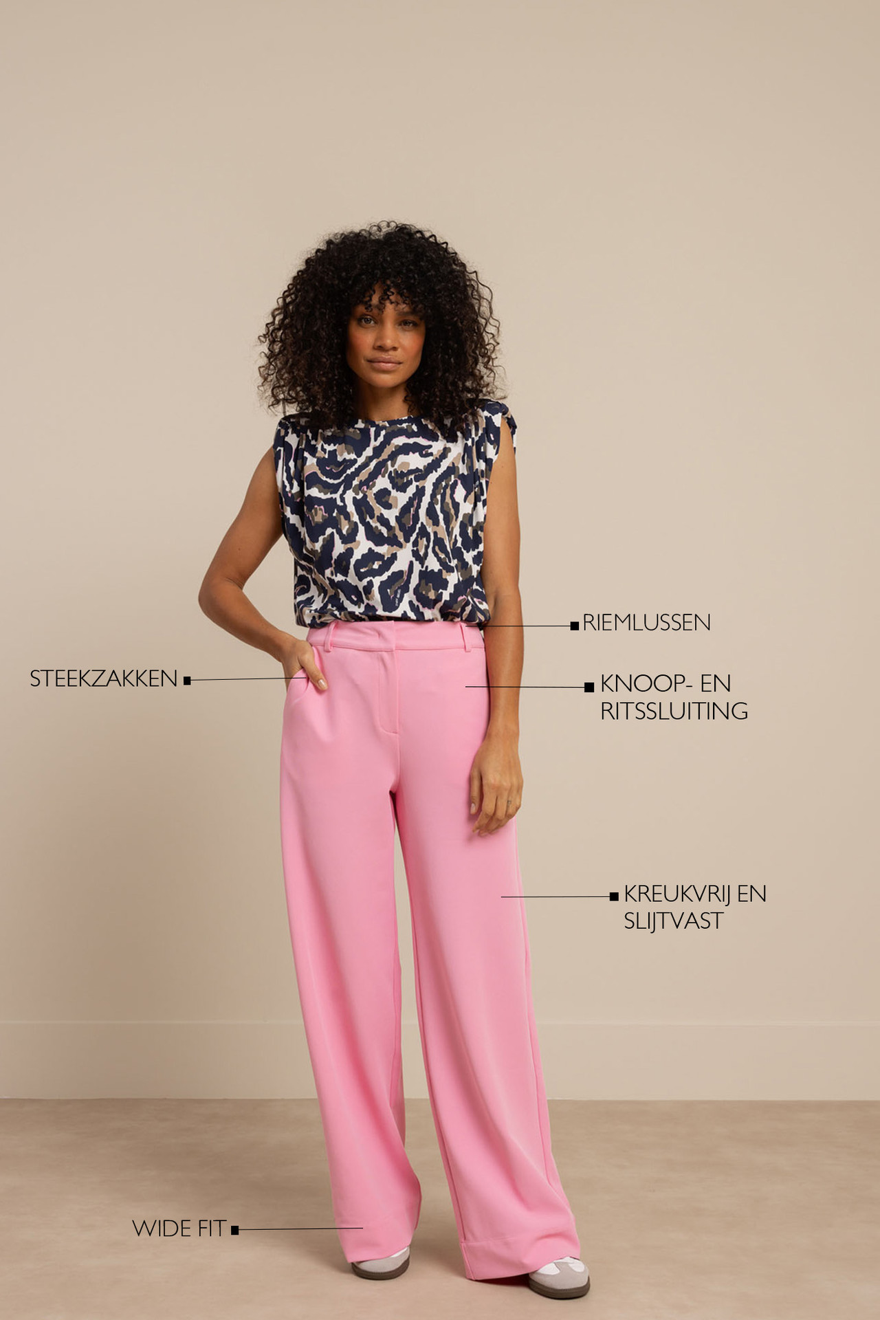 Studio Anneloes Luz Twill Trousers Pop Pink
