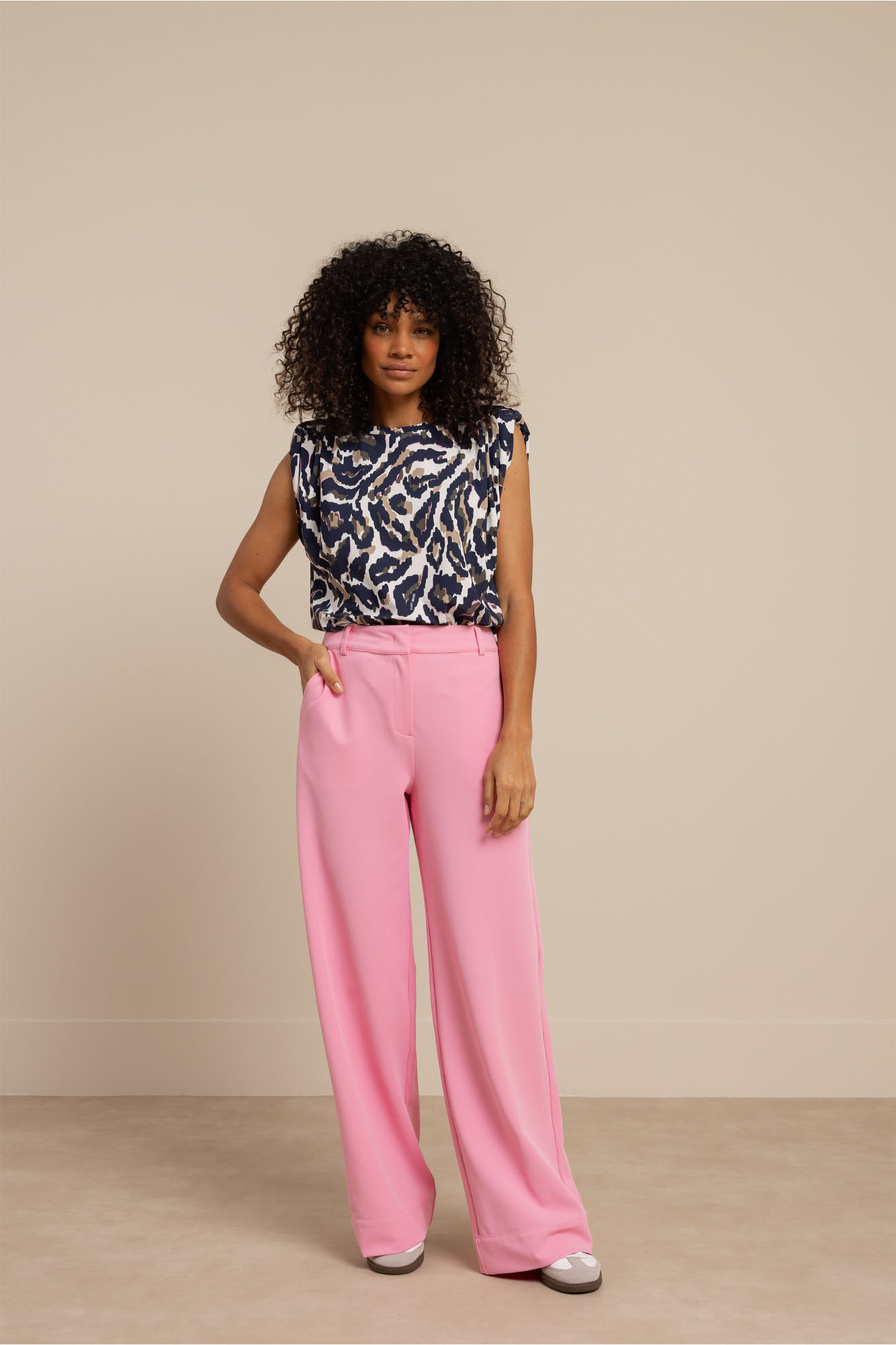Studio Anneloes Luz Twill Trousers Pop Pink