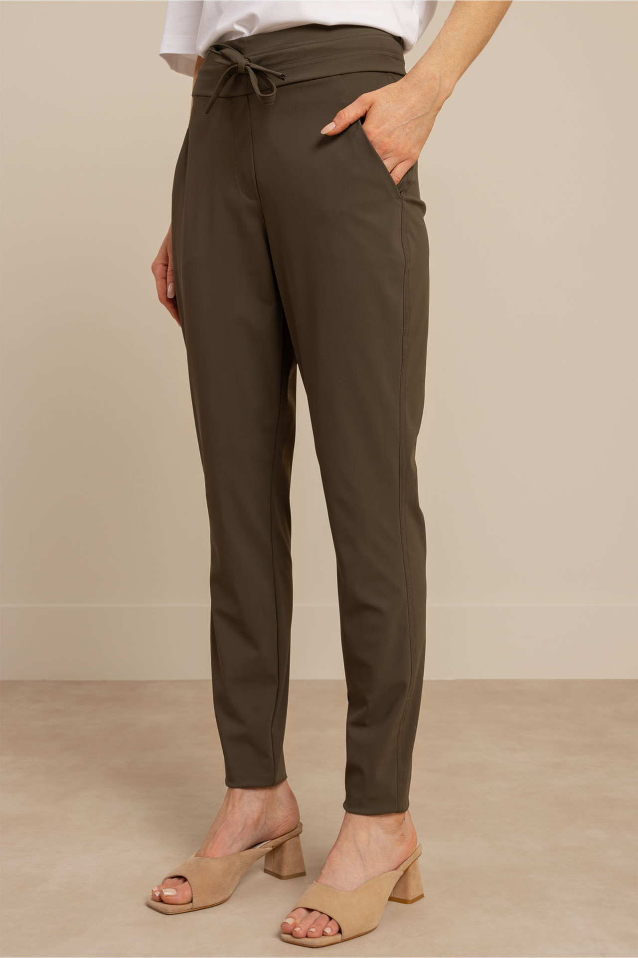 Studio Anneloes Stairdown Trousers New Army