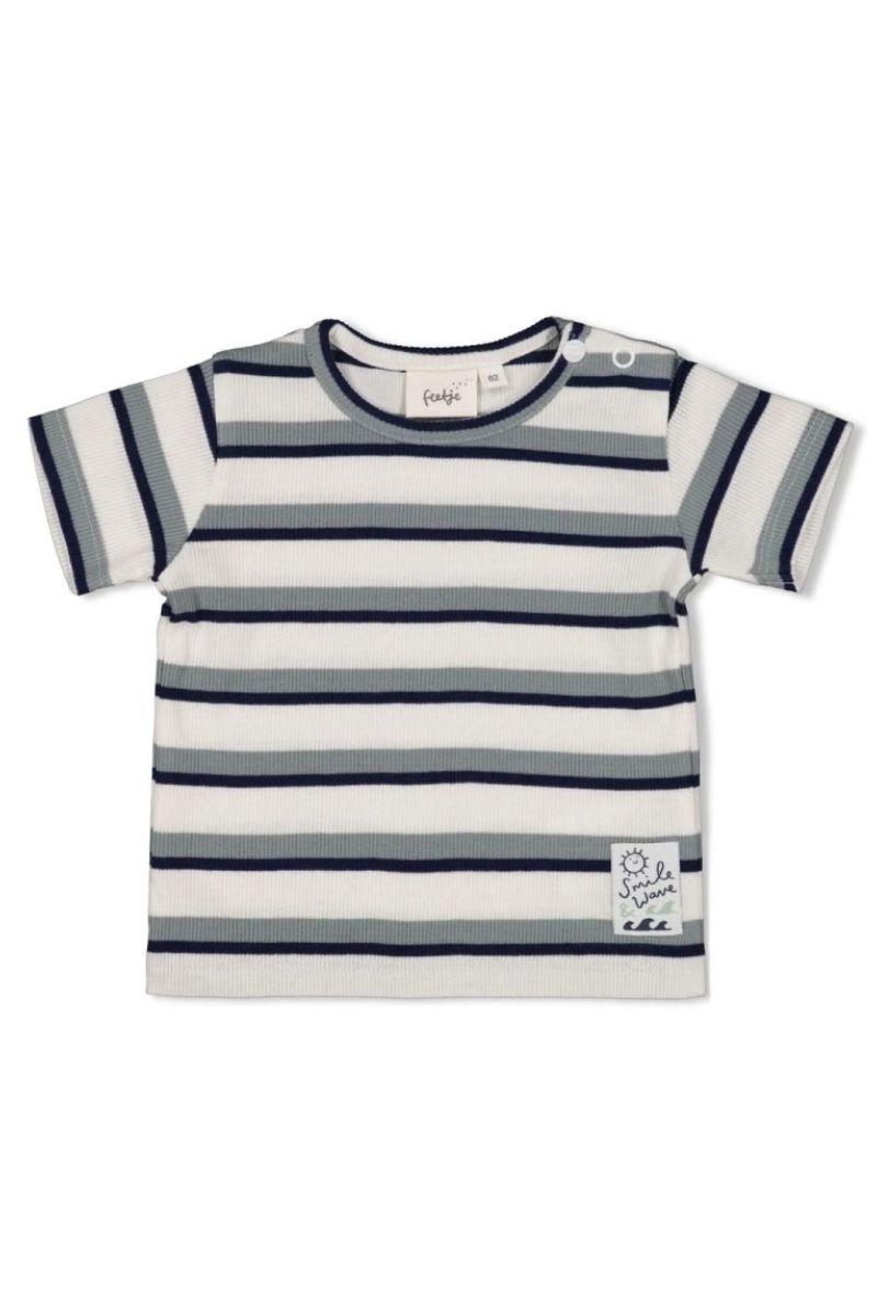 Feetje Shirt Rib Streep Summer Denims Offwhite