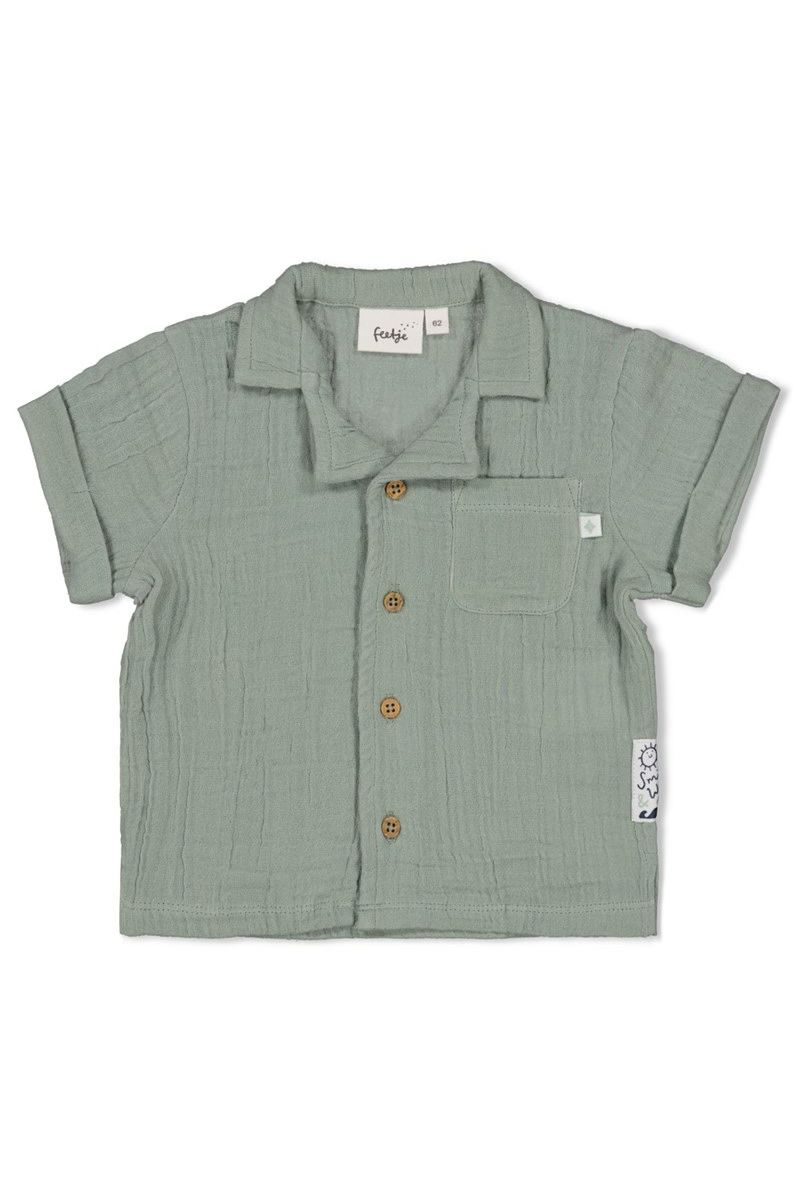 Feetje Blouse Mousseline Summer Woven Zeegroen