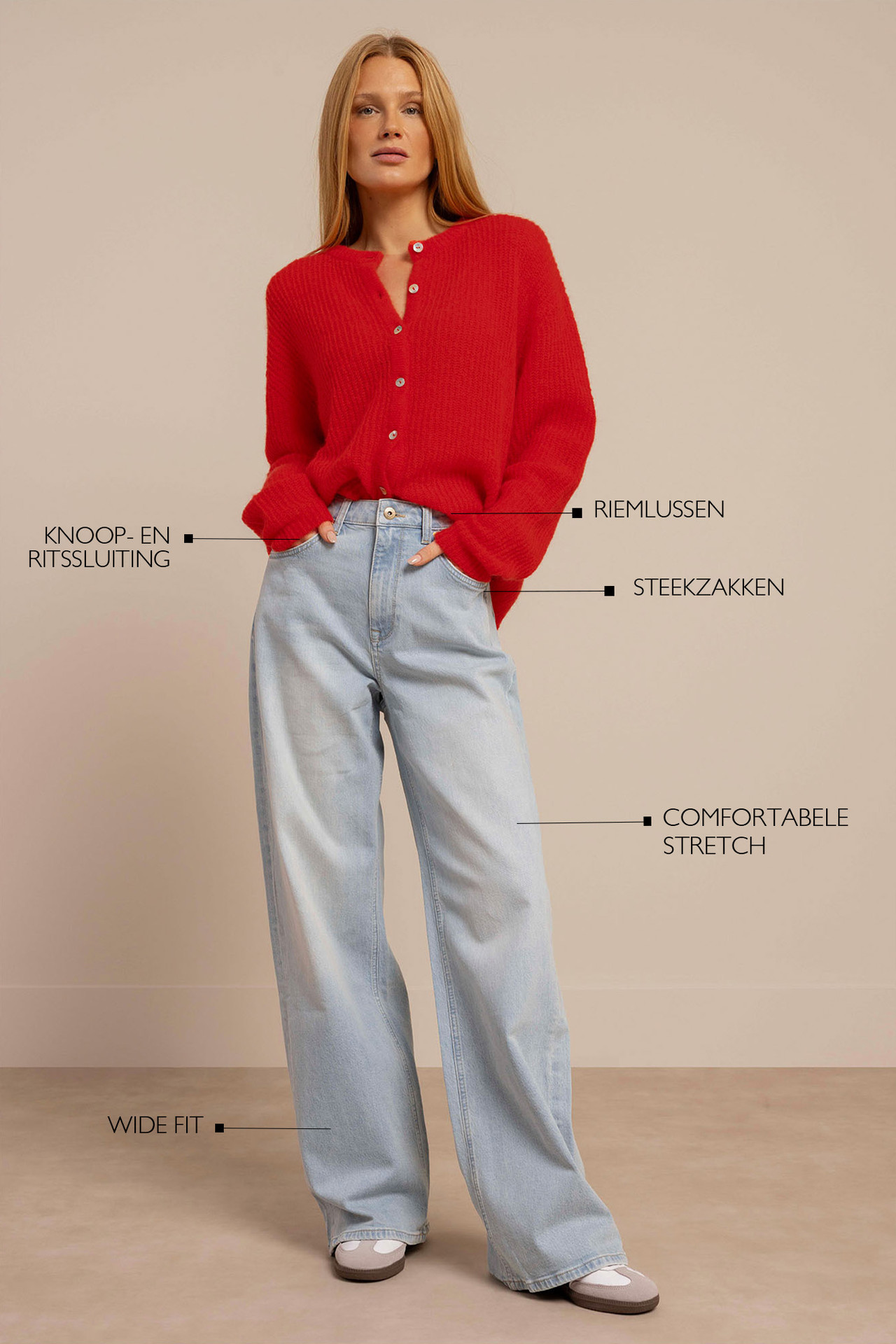 Studio Anneloes Lexie Denim Trousers Denim Light