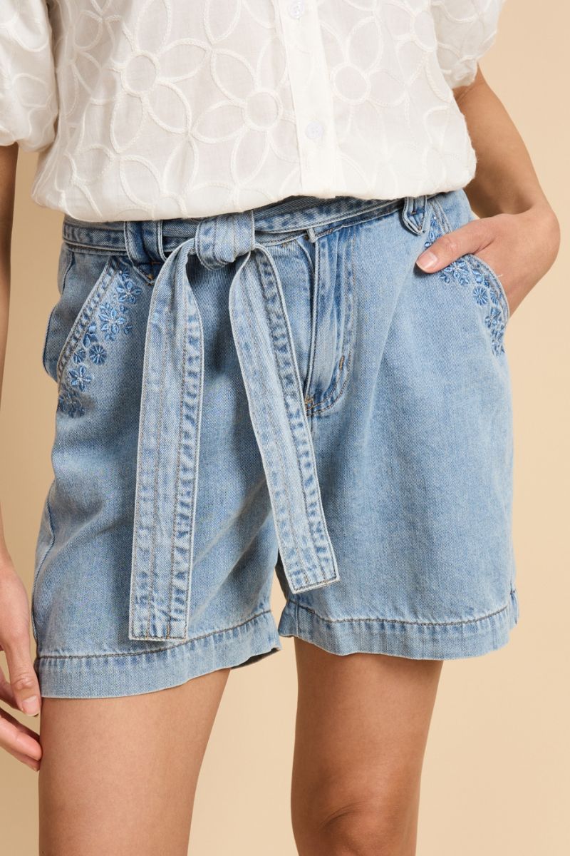 G-maxx Billie Shorts Denim Light Blue
