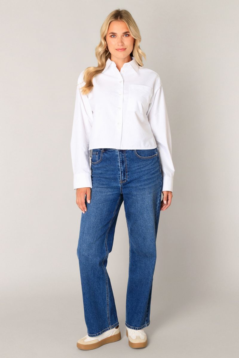 Base Level Bea Blouse White