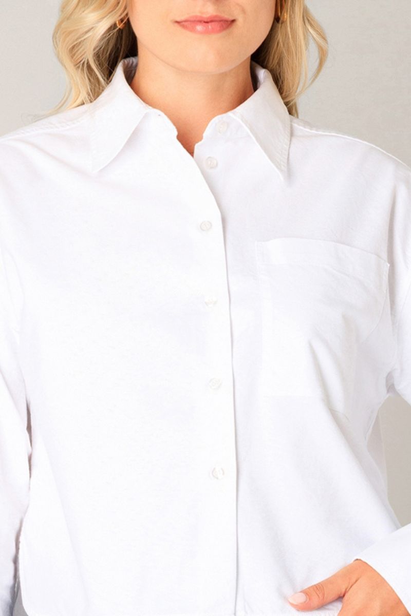 Base Level Bea Blouse White