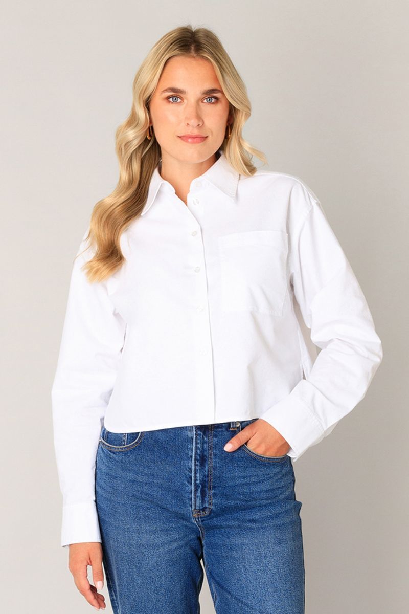 Base Level Bea Blouse White