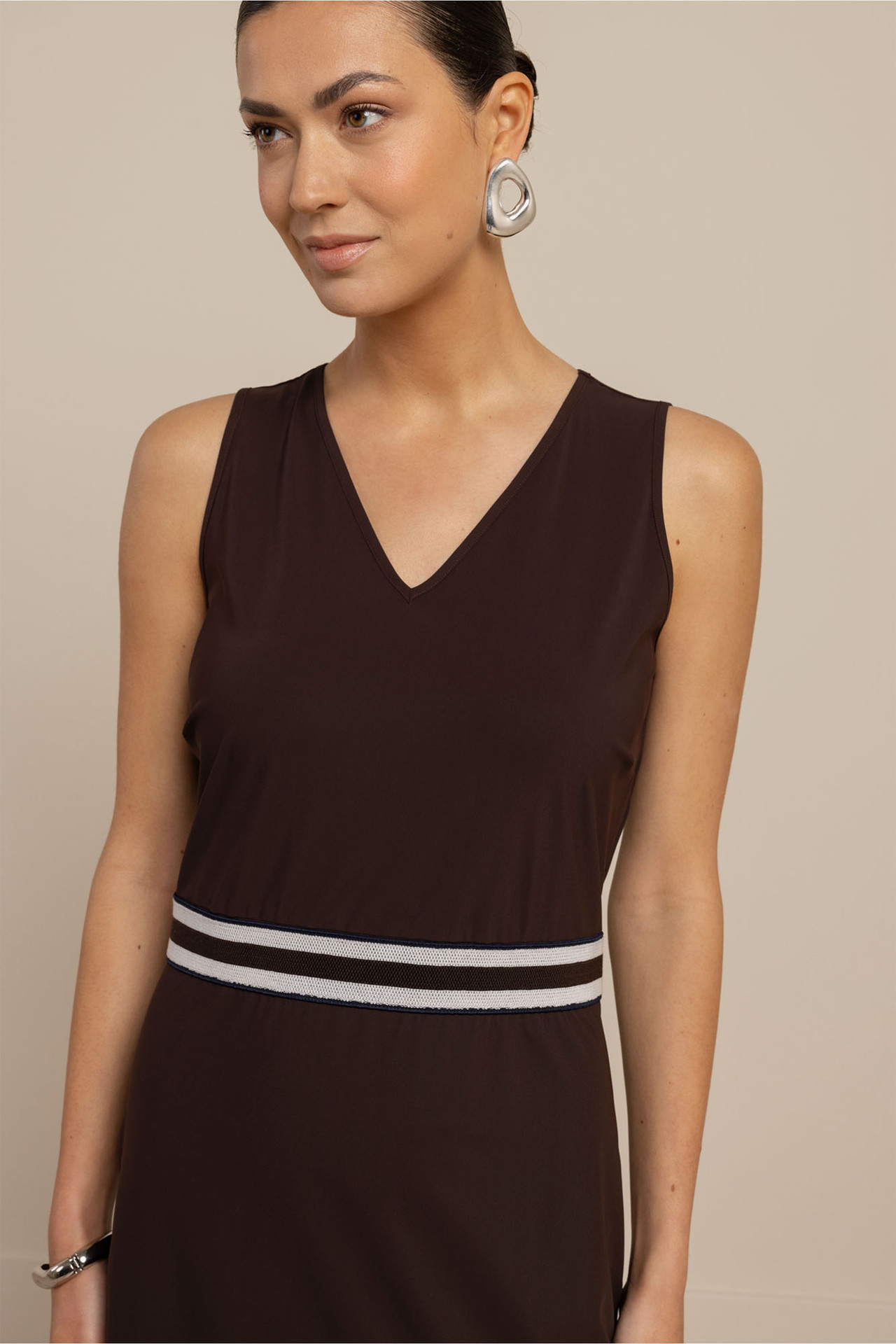 Studio Anneloes Thirza Tape Dress Espresso