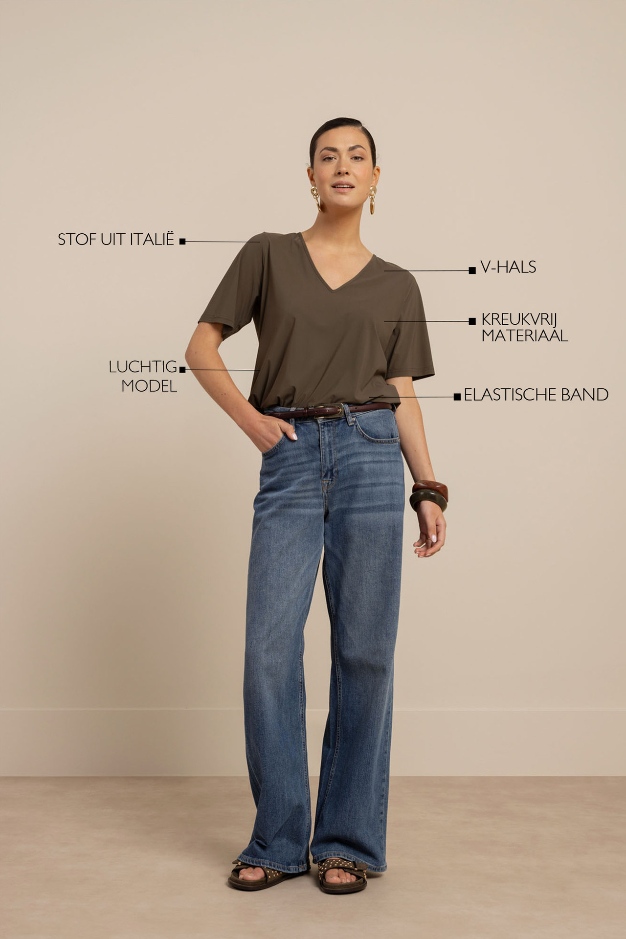 Studio Anneloes Vicky Top New Army