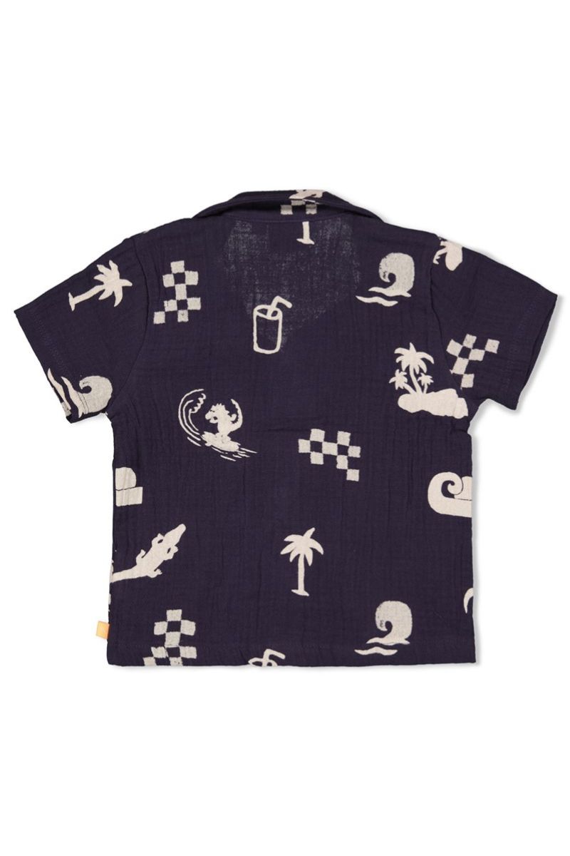 Feetje Blouse Mousseline AOP Lagoon Legends Indigo