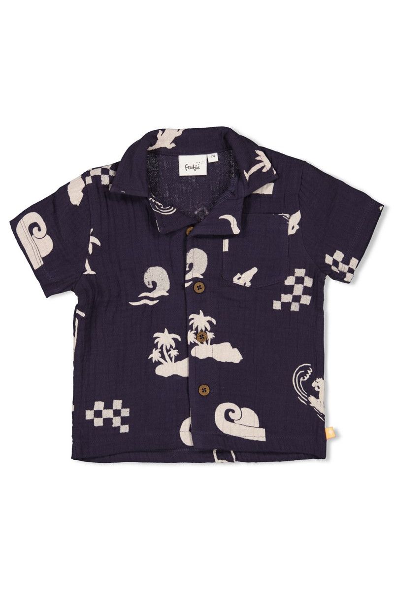 Feetje Blouse Mousseline AOP Lagoon Legends Indigo
