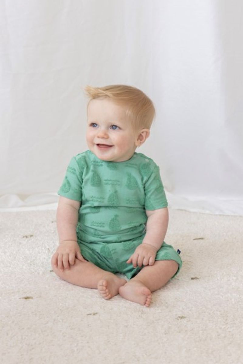 Feetje Shirt AO Badstof Seaside Happiness Groen