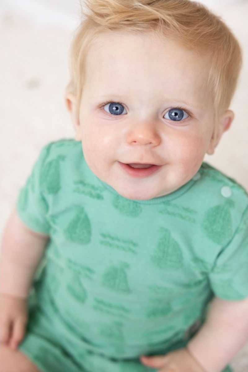 Feetje Shirt AO Badstof Seaside Happiness Groen