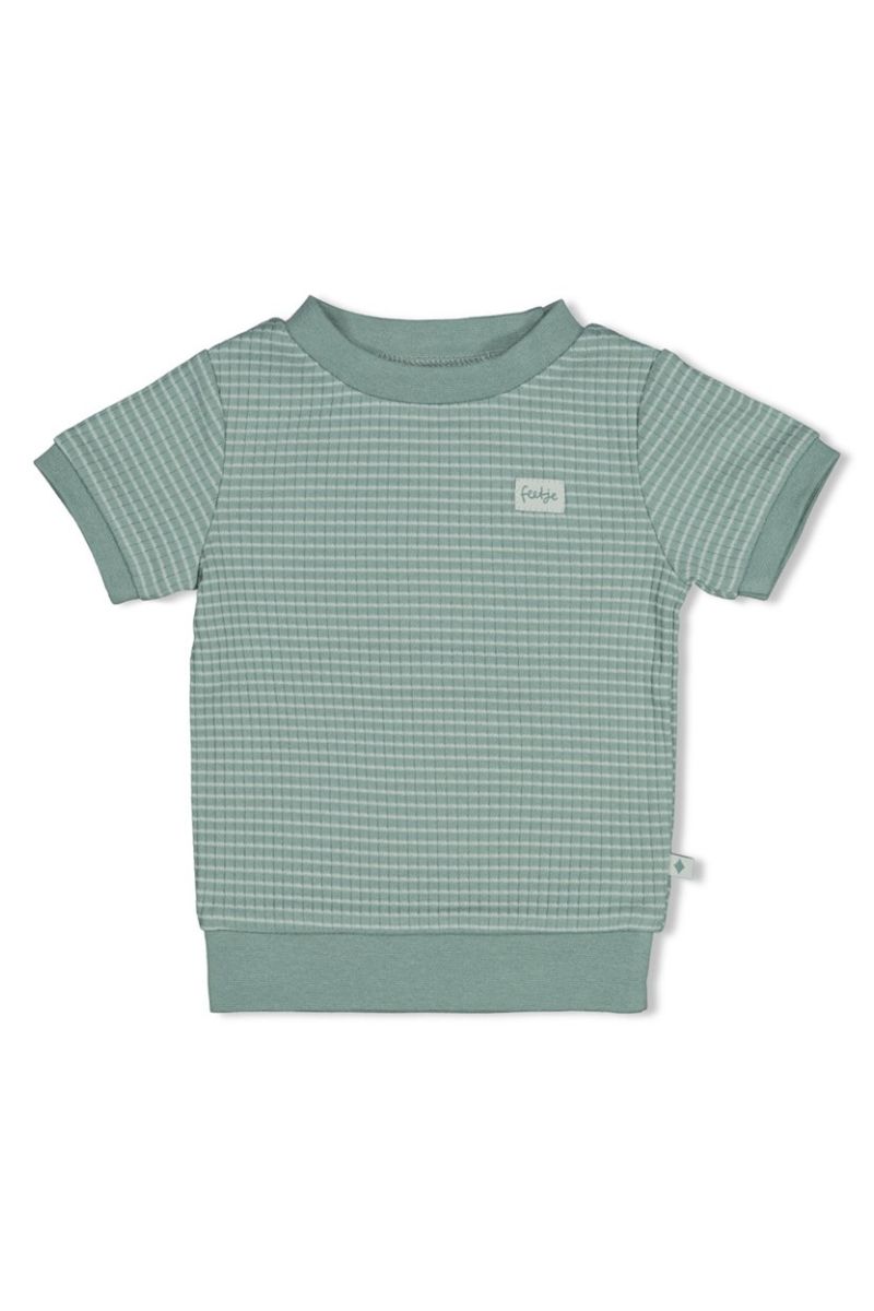 Feetje Shortama Wafel Summer Special Zeegroen