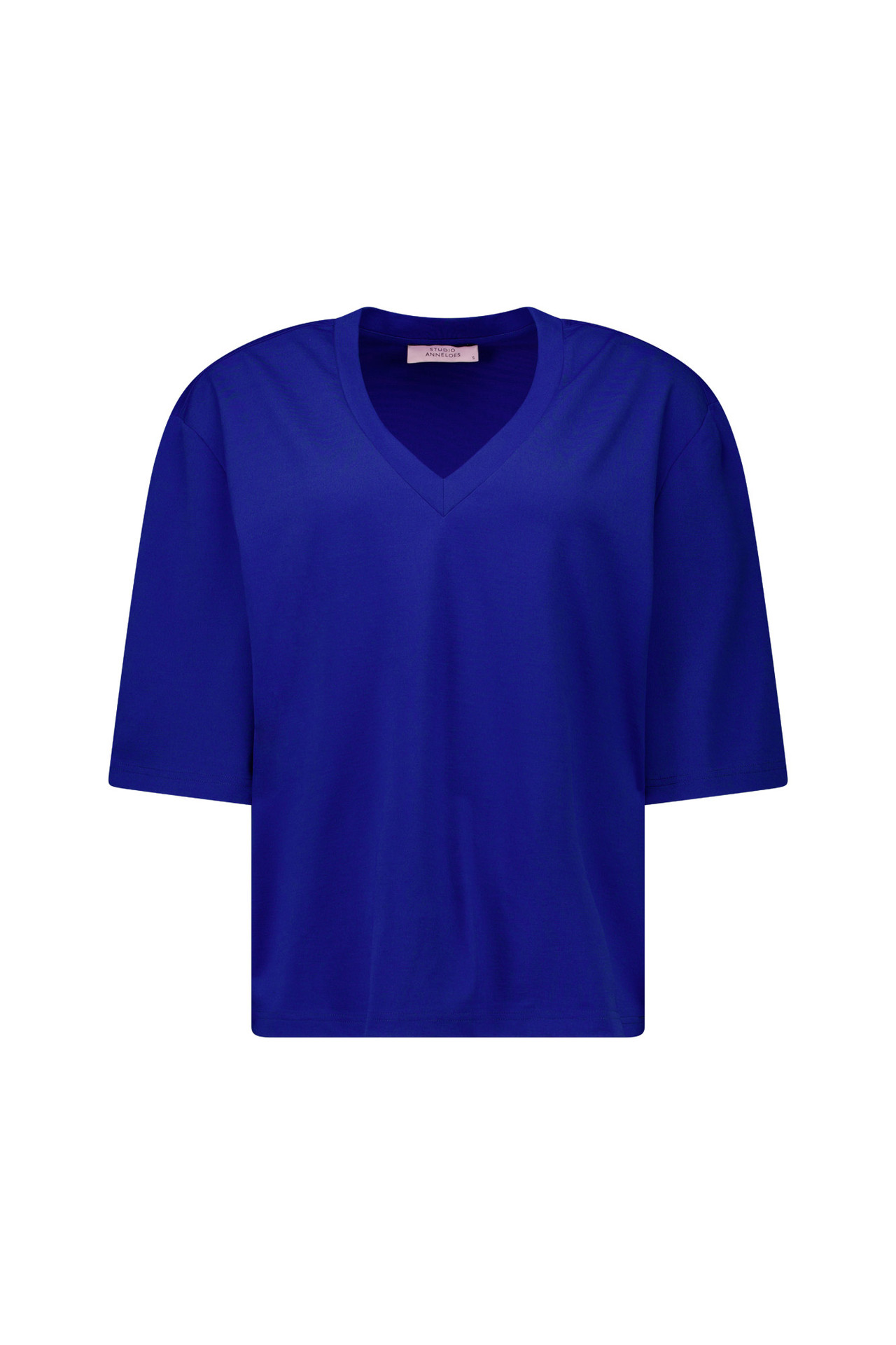 Studio Anneloes Fiore Vneck Shirt Electric Blue