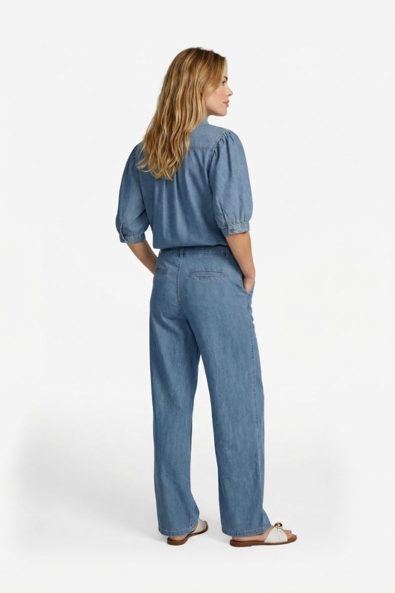 C&S The Label Laira Blouse Denim Light Blue