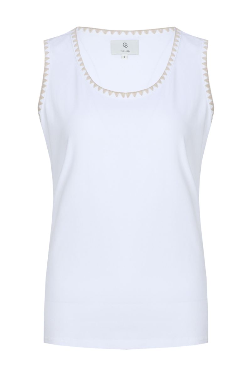 C&S The Label Tale Top Offwhite