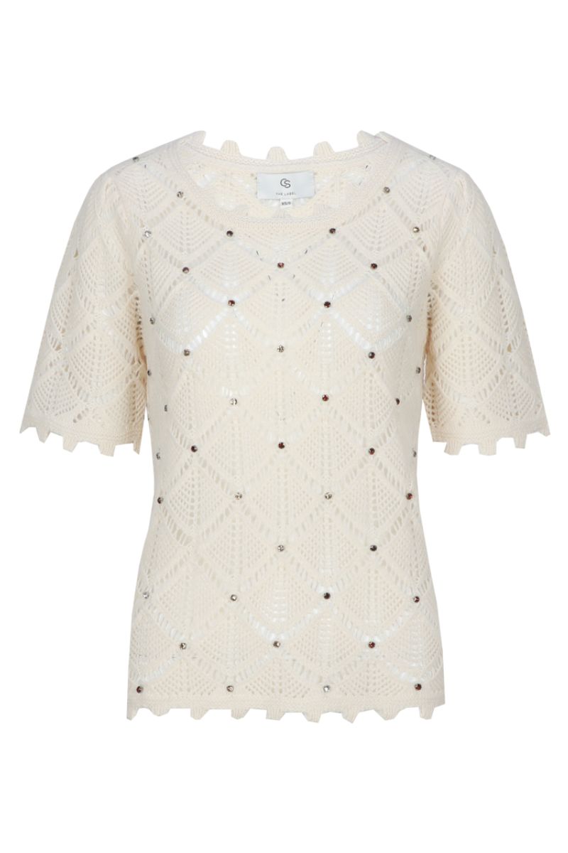 C&S The Label Kaisa Knit Pullover Wool White