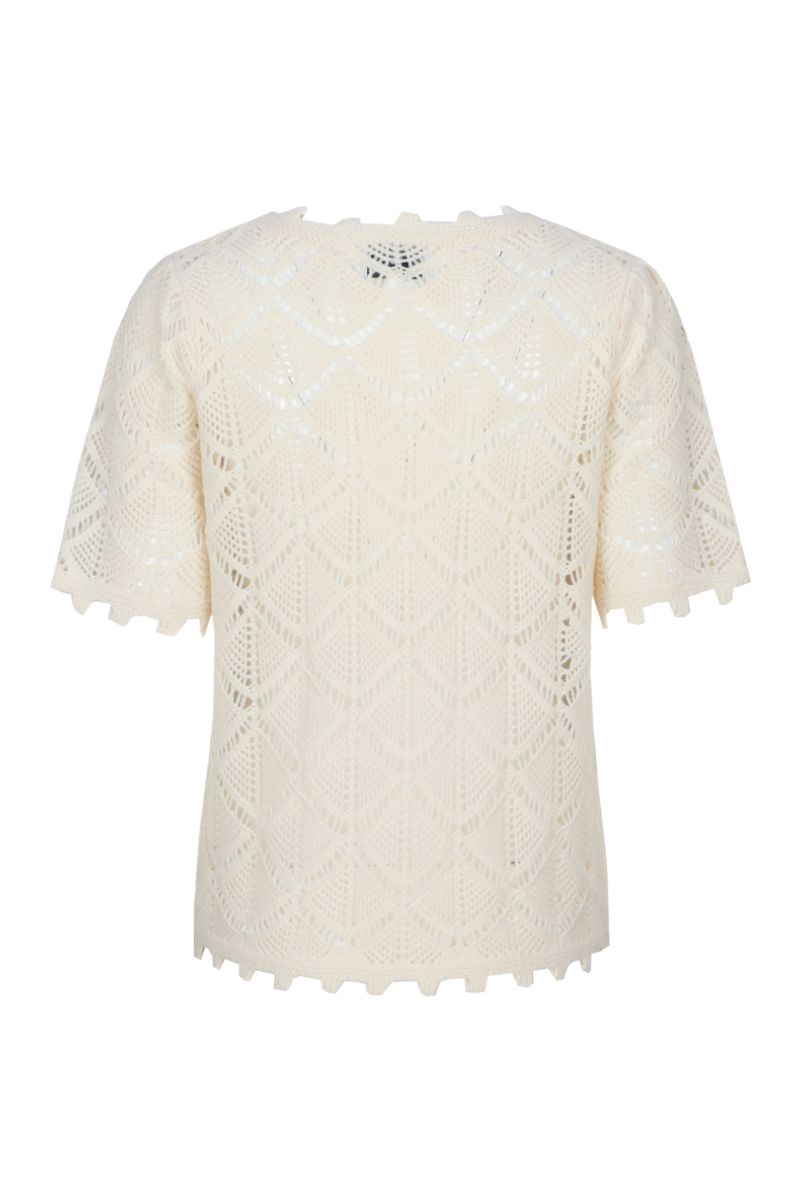 C&S The Label Kaisa Knit Pullover Wool White