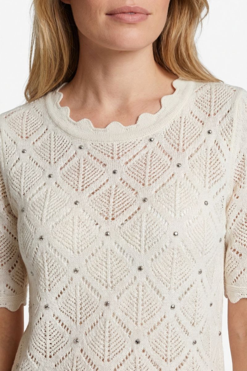 C&S The Label Kaisa Knit Pullover Wool White