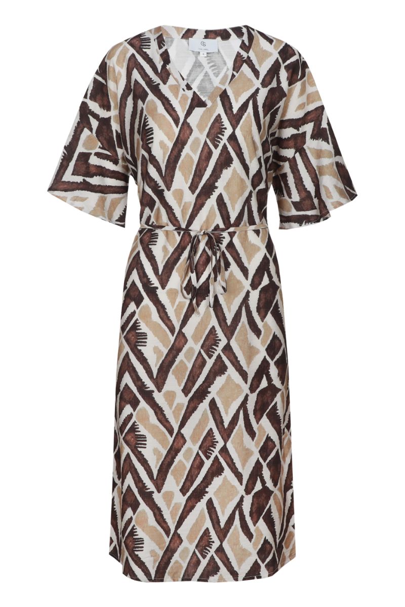 C&S The Label Dalma Dress Sand/Khaki