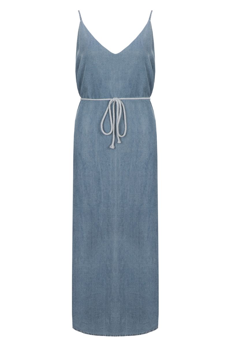G-maxx Marita Dress Denim Mid Blue