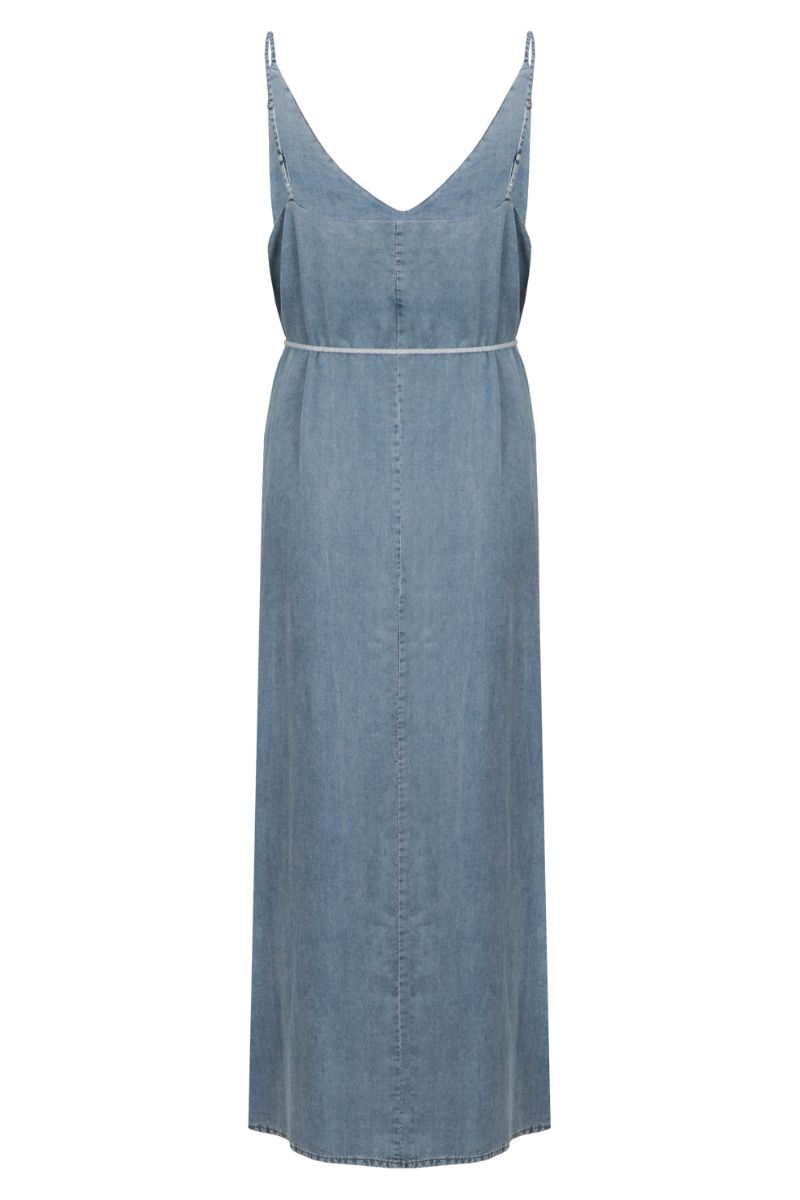 G-maxx Marita Dress Denim Mid Blue