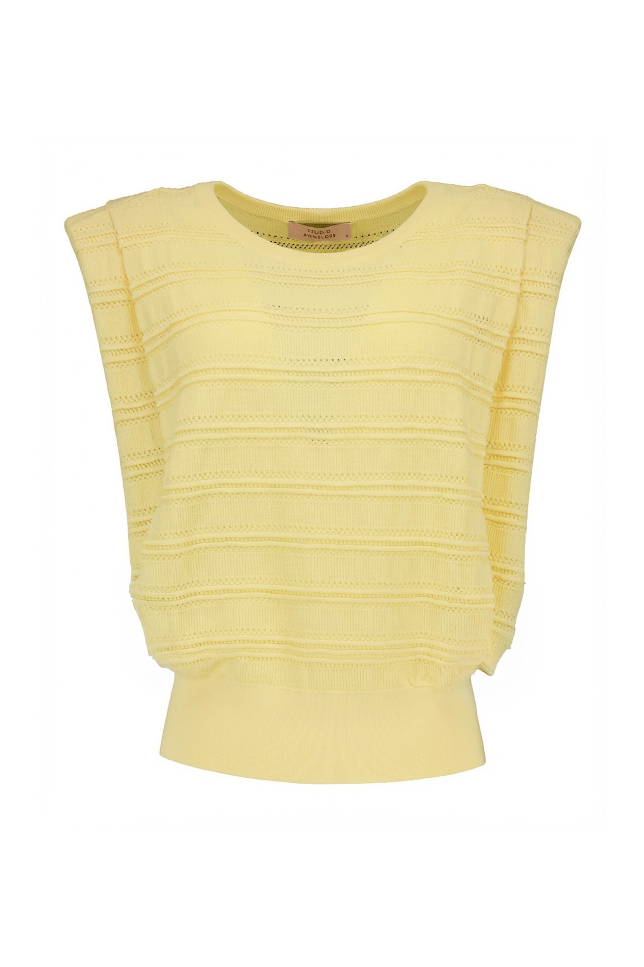 Studio Anneloes Leona Knitted Top Butter Yellow