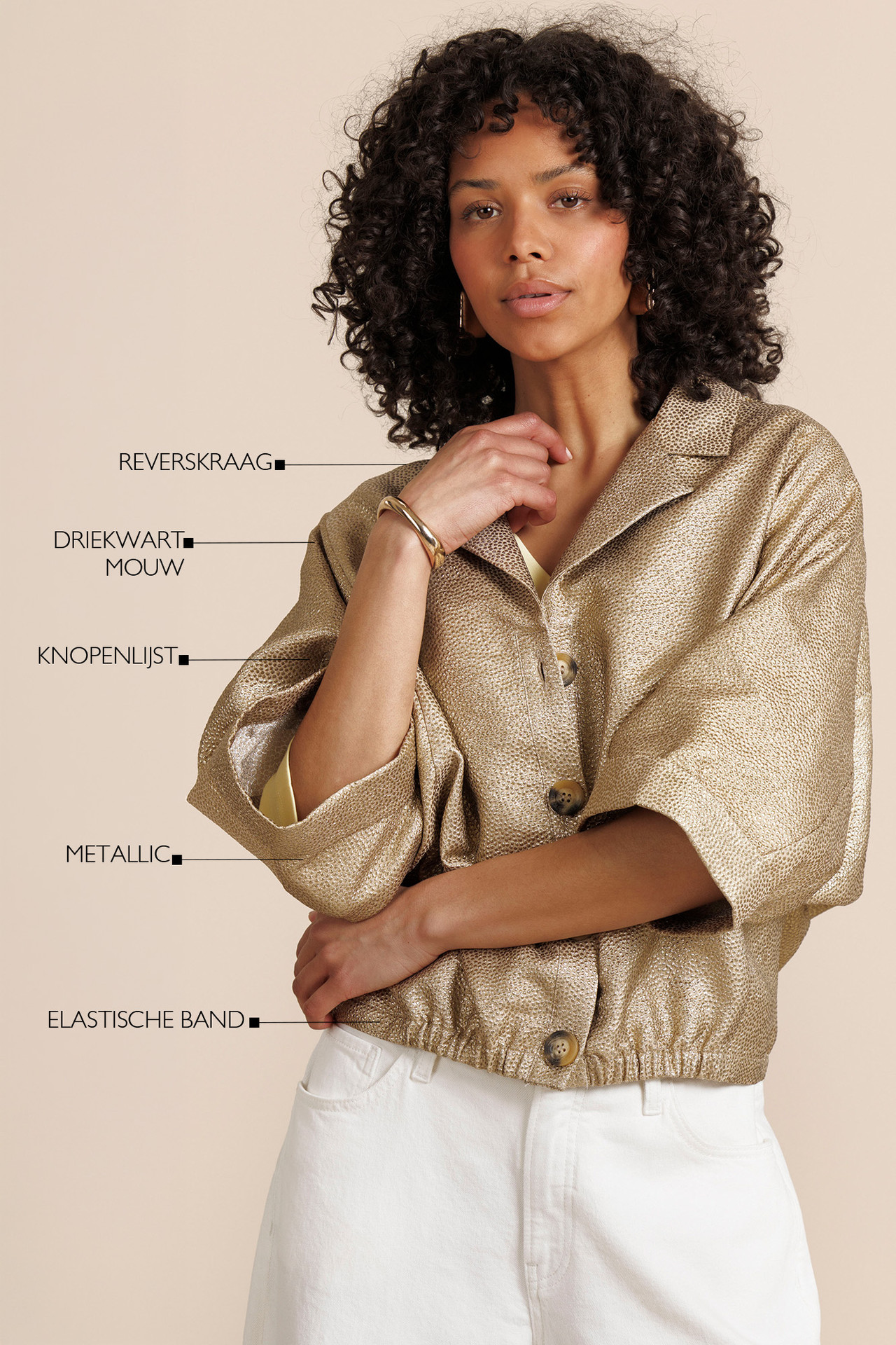 Studio Anneloes Judy Dot Jacket Latte