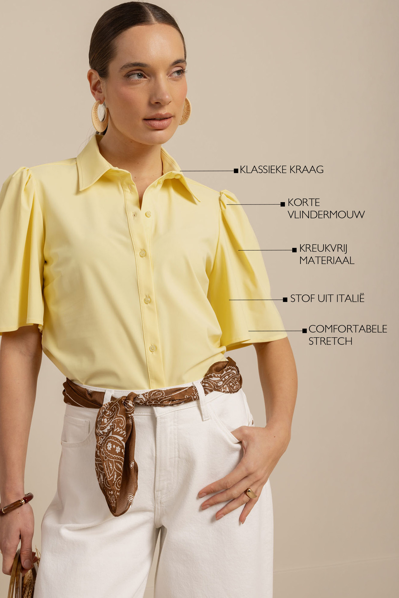 Studio Anneloes Poppy Butterfly Blouse Butter Yellow