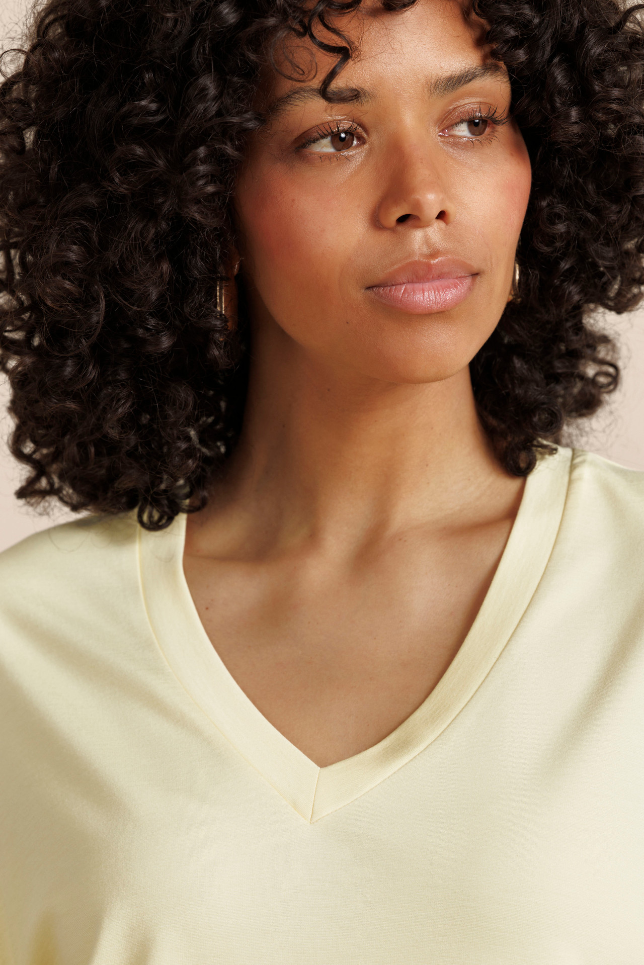 Studio Anneleos Fiore Vneck Shirt Butter Yellow