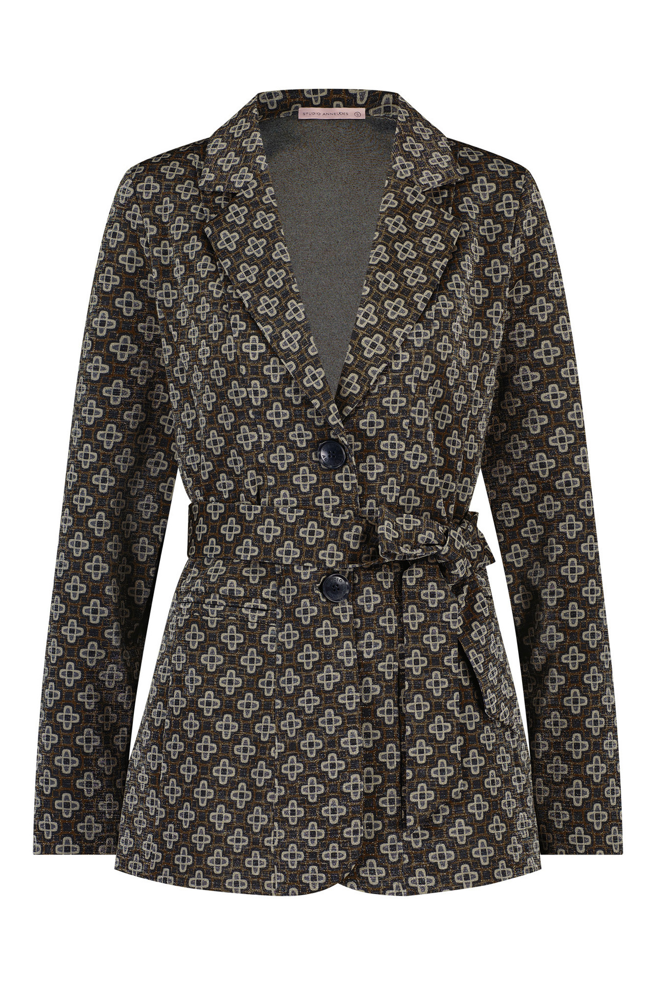 Studio Anneloes Yada Clover Punto Blazer Cinnamon/Black
