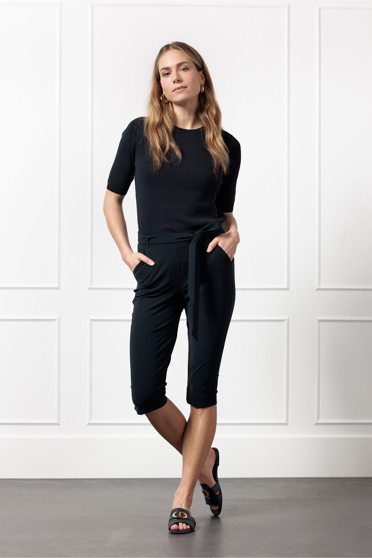 Studio Anneloes Hanna Capri Trousers Dark Blue