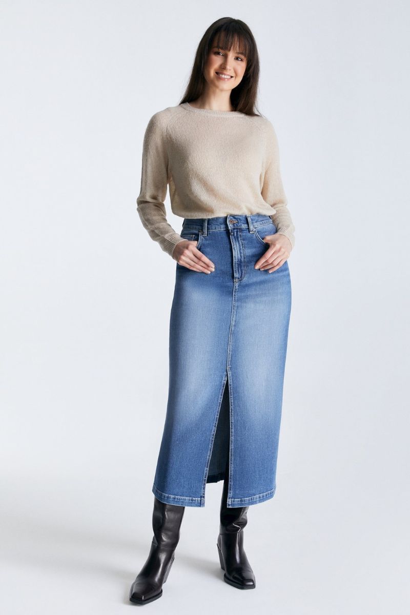 Cup Of Joe Valerie Skirt Medium Blue