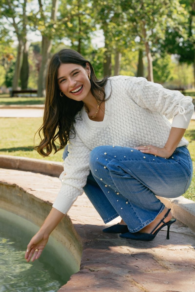 G-maxx Hadlee Knitting Sweater Wool White